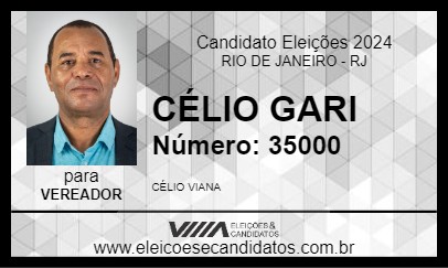 Candidato CÉLIO GARI 2024 - RIO DE JANEIRO - Eleições