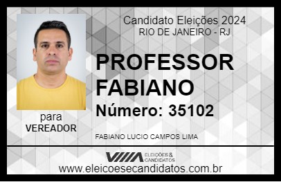 Candidato PROFESSOR FABIANO 2024 - RIO DE JANEIRO - Eleições