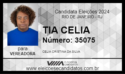 Candidato TIA CELIA 2024 - RIO DE JANEIRO - Eleições