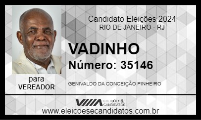 Candidato VADINHO 2024 - RIO DE JANEIRO - Eleições