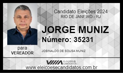 Candidato JORGE MUNIZ 2024 - RIO DE JANEIRO - Eleições