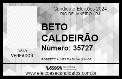 Candidato BETO CALDEIRÃO 2024 - RIO DE JANEIRO - Eleições