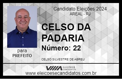 Candidato CELSO DA PADARIA 2024 - AREAL - Eleições