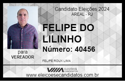 Candidato FELIPE DO LILINHO 2024 - AREAL - Eleições