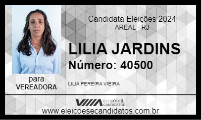 Candidato LILIA JARDINS 2024 - AREAL - Eleições