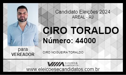 Candidato CIRO TORALDO 2024 - AREAL - Eleições