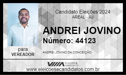 Candidato ANDREI JOVINO 2024 - AREAL - Eleições