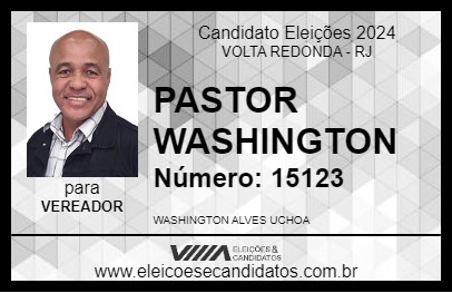 Candidato PASTOR WASHINGTON 2024 - VOLTA REDONDA - Eleições