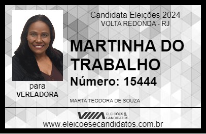 Candidato MARTINHA DO TRABALHO 2024 - VOLTA REDONDA - Eleições