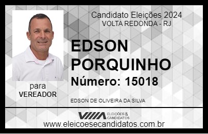 Candidato EDSON PORQUINHO 2024 - VOLTA REDONDA - Eleições