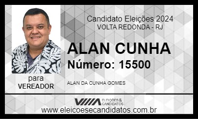 Candidato ALAN CUNHA 2024 - VOLTA REDONDA - Eleições