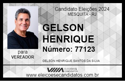 Candidato GELSON HENRIQUE 2024 - MESQUITA - Eleições