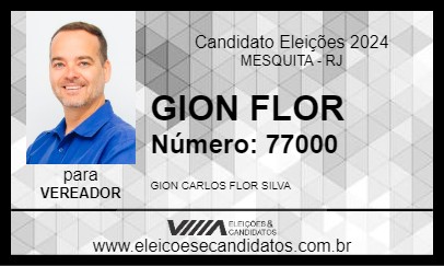 Candidato GION FLOR 2024 - MESQUITA - Eleições