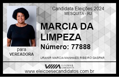 Candidato MARCIA DA LIMPEZA 2024 - MESQUITA - Eleições