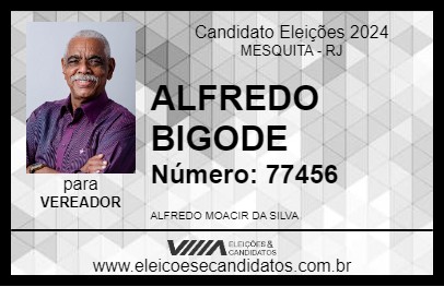 Candidato ALFREDO BIGODE 2024 - MESQUITA - Eleições