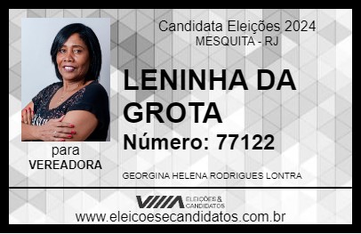 Candidato LENINHA DA GROTA 2024 - MESQUITA - Eleições