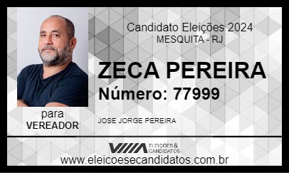 Candidato ZECA PEREIRA 2024 - MESQUITA - Eleições