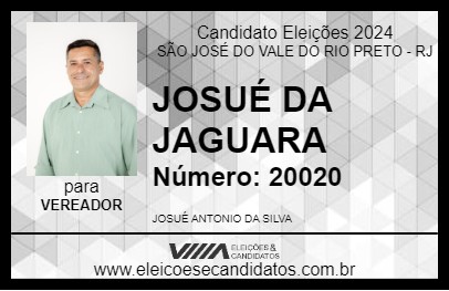 Candidato JOSUÉ DA JAGUARA 2024 - SÃO JOSÉ DO VALE DO RIO PRETO - Eleições