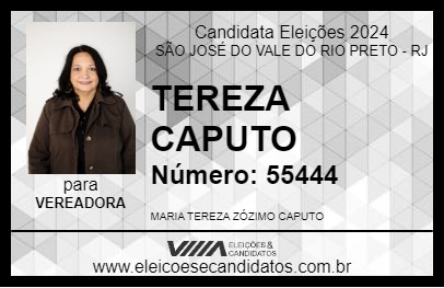 Candidato TEREZA CAPUTO 2024 - SÃO JOSÉ DO VALE DO RIO PRETO - Eleições