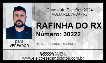 Candidato RAFINHA DO RX 2024 - VOLTA REDONDA - Eleições