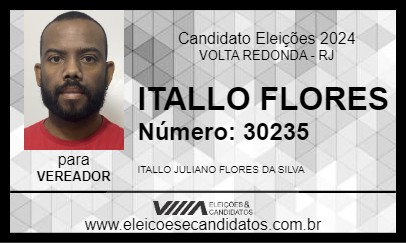 Candidato ITALLO FLORES 2024 - VOLTA REDONDA - Eleições