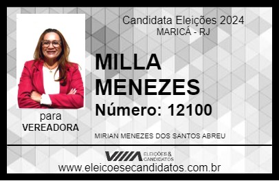 Candidato MILLA MENEZES 2024 - MARICÁ - Eleições