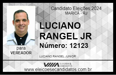 Candidato LUCIANO RANGEL JR 2024 - MARICÁ - Eleições