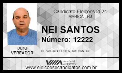 Candidato NEI SANTOS 2024 - MARICÁ - Eleições