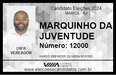 Candidato MARQUINHO DA JUVENTUDE 2024 - MARICÁ - Eleições