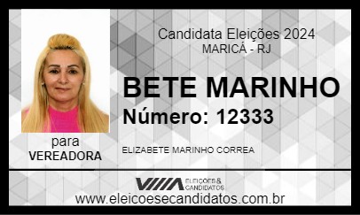 Candidato BETE MARINHO 2024 - MARICÁ - Eleições