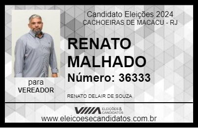 Candidato RENATO MALHADO 2024 - CACHOEIRAS DE MACACU - Eleições