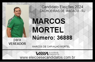 Candidato MARCOS MORTEL 2024 - CACHOEIRAS DE MACACU - Eleições