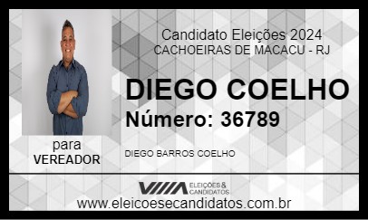 Candidato DIEGO COELHO 2024 - CACHOEIRAS DE MACACU - Eleições