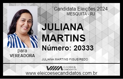 Candidato JULIANA MARTINS 2024 - MESQUITA - Eleições