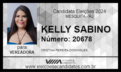 Candidato KELLY SABINO 2024 - MESQUITA - Eleições