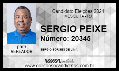 Candidato SERGIO PEIXE 2024 - MESQUITA - Eleições