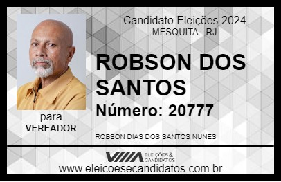 Candidato ROBSON DOS SANTOS 2024 - MESQUITA - Eleições