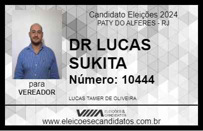 Candidato DR LUCAS SUKITA 2024 - PATY DO ALFERES - Eleições