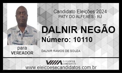 Candidato DALNIR NEGÃO 2024 - PATY DO ALFERES - Eleições