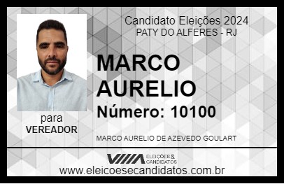 Candidato MARCO AURELIO 2024 - PATY DO ALFERES - Eleições