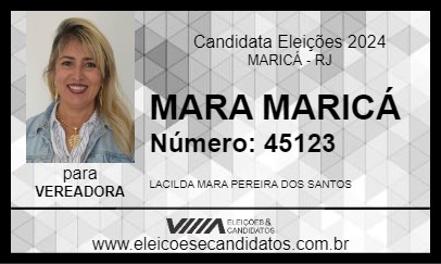 Candidato MARA MARICÁ 2024 - MARICÁ - Eleições