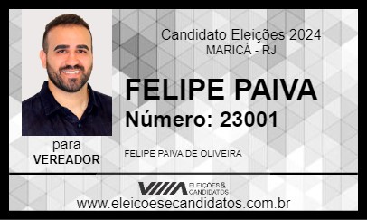 Candidato FELIPE PAIVA 2024 - MARICÁ - Eleições