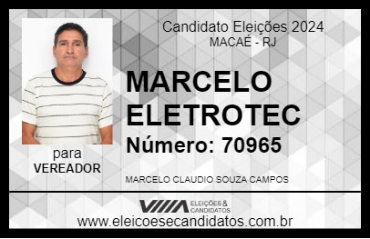 Candidato MARCELO ELETROTEC 2024 - MACAÉ - Eleições