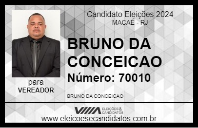 Candidato BRUNO DA CONCEICAO 2024 - MACAÉ - Eleições