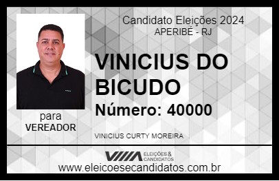 Candidato VINICIUS DO BICUDO 2024 - APERIBÉ - Eleições