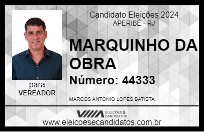 Candidato MARQUINHO DA OBRA 2024 - APERIBÉ - Eleições