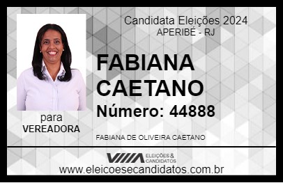 Candidato FABIANA CAETANO 2024 - APERIBÉ - Eleições