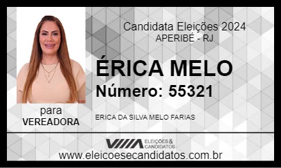 Candidato ÉRICA MELO 2024 - APERIBÉ - Eleições