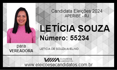 Candidato LETÍCIA SOUZA 2024 - APERIBÉ - Eleições