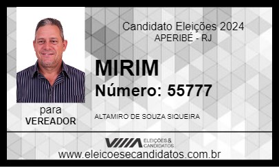 Candidato MIRIM 2024 - APERIBÉ - Eleições